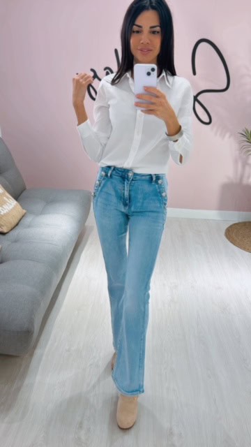 camisa blanca básica entallada