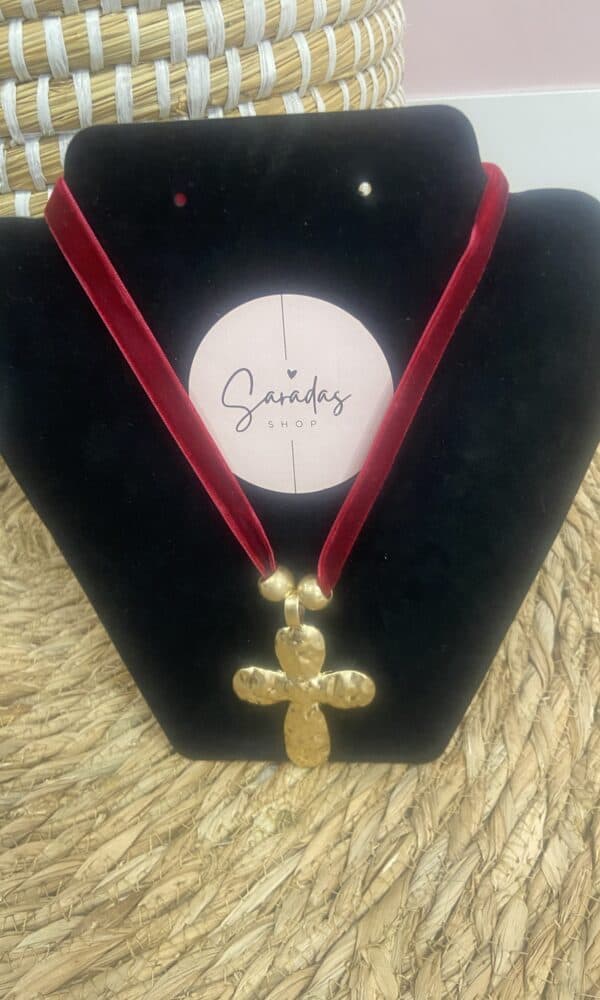 Collar Cruz/Burdeos