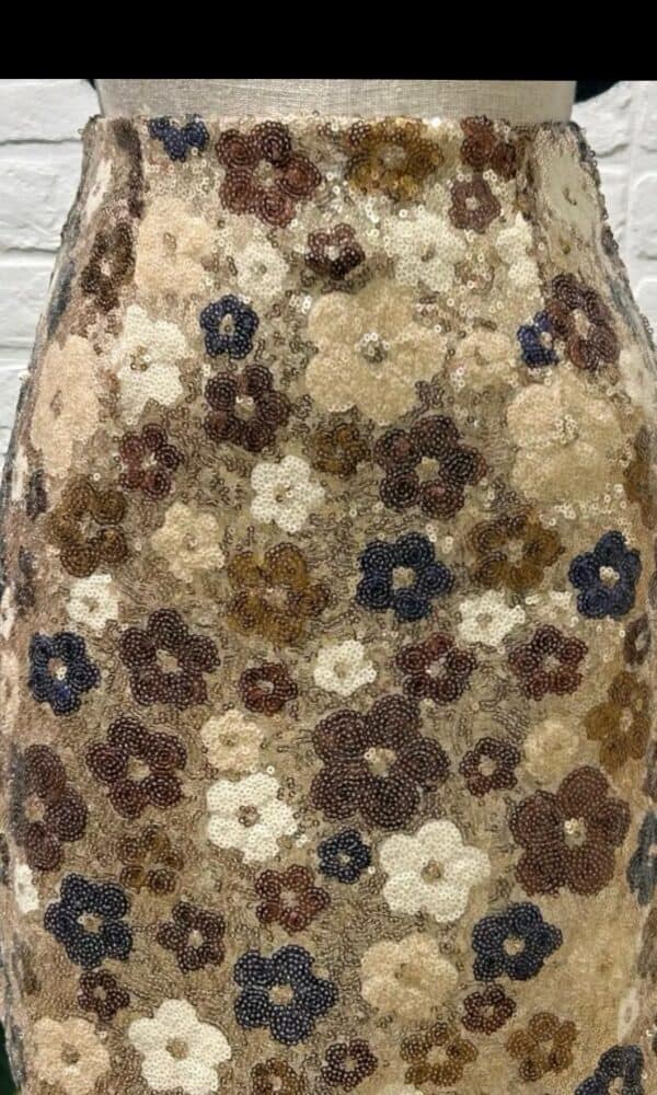 Falda Lentejuelas Flores
