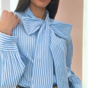 Camisa Lazo Rayas Azul - Imagen 3
