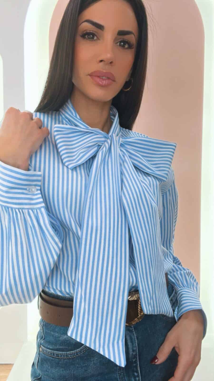 Camisa Lazo Rayas Azul - Imagen 3