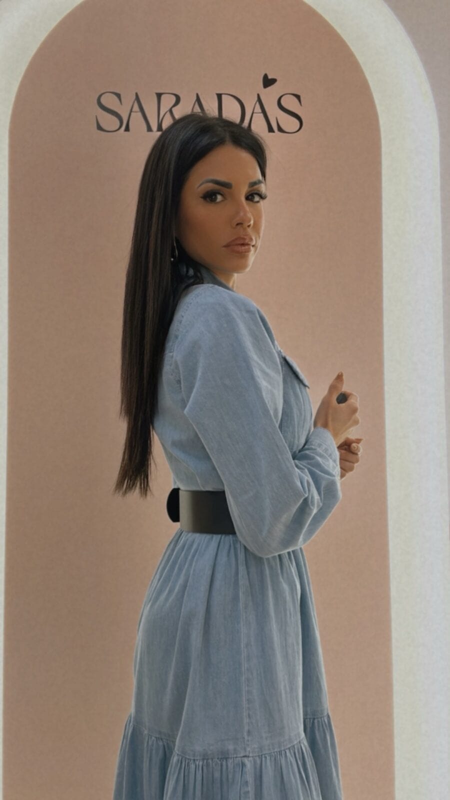 Vestido Camisero Maxi Denim - Imagen 4