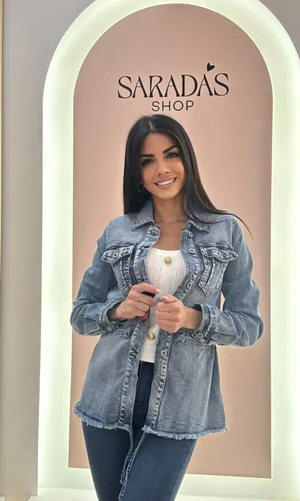 Chaqueta Denim Desflecada