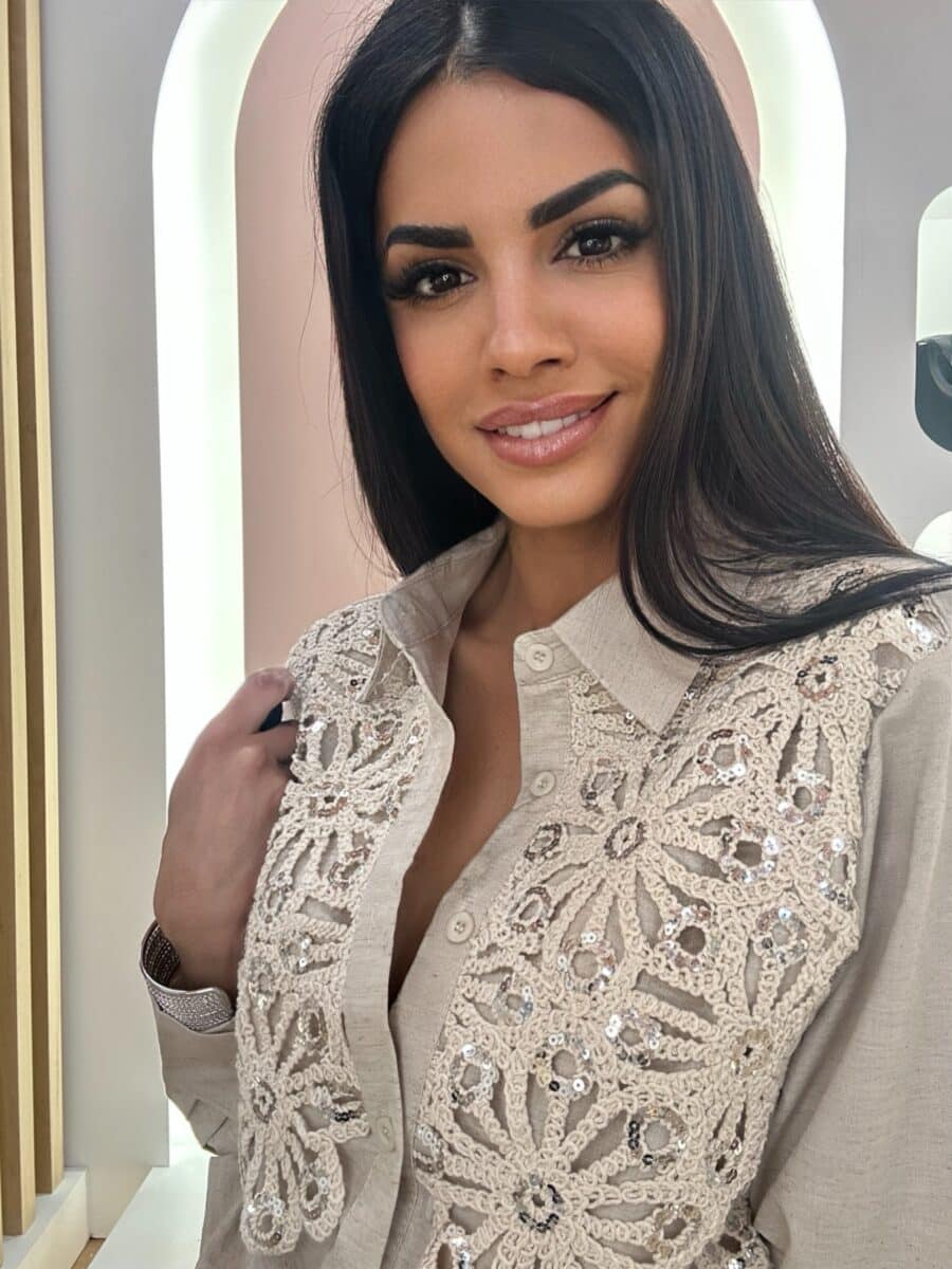 Camisa Crochet Lino