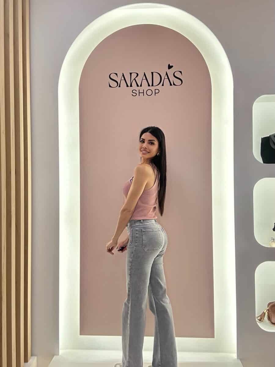 Pantalón Denim Botones Gris - Imagen 2