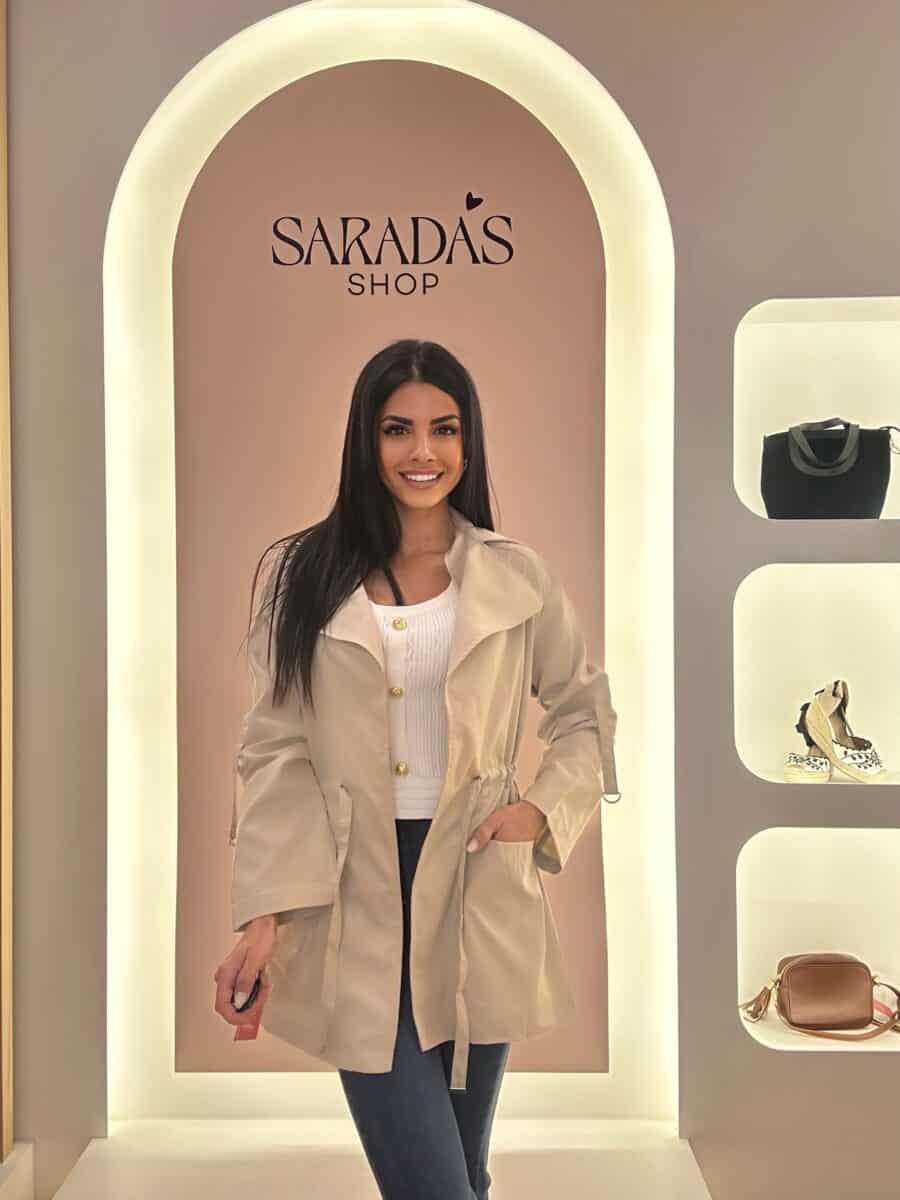 Chaqueta fruncida Beige