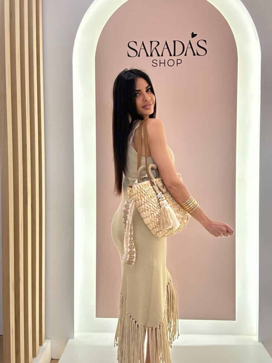 Vestido Flecos Dorado - Imagen 4