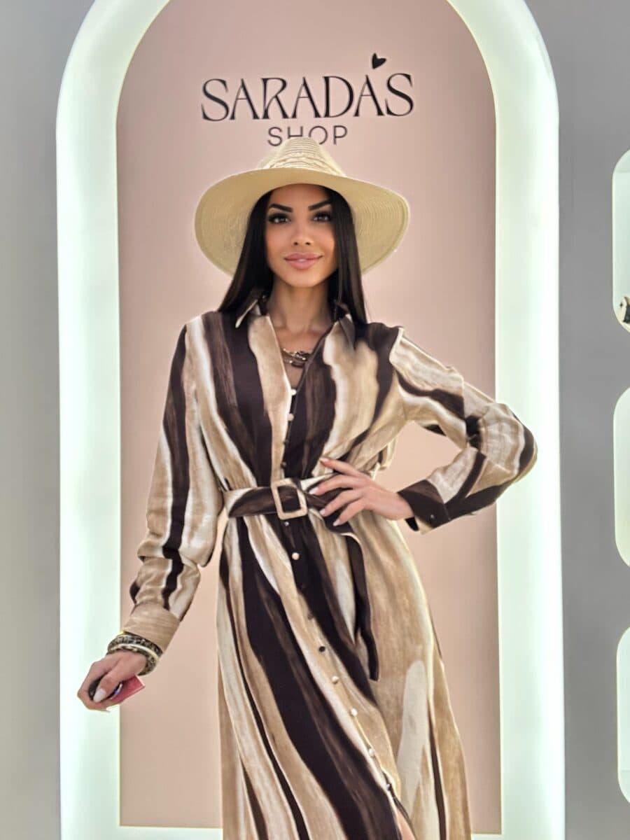 Vestido Camisero Café - Imagen 2