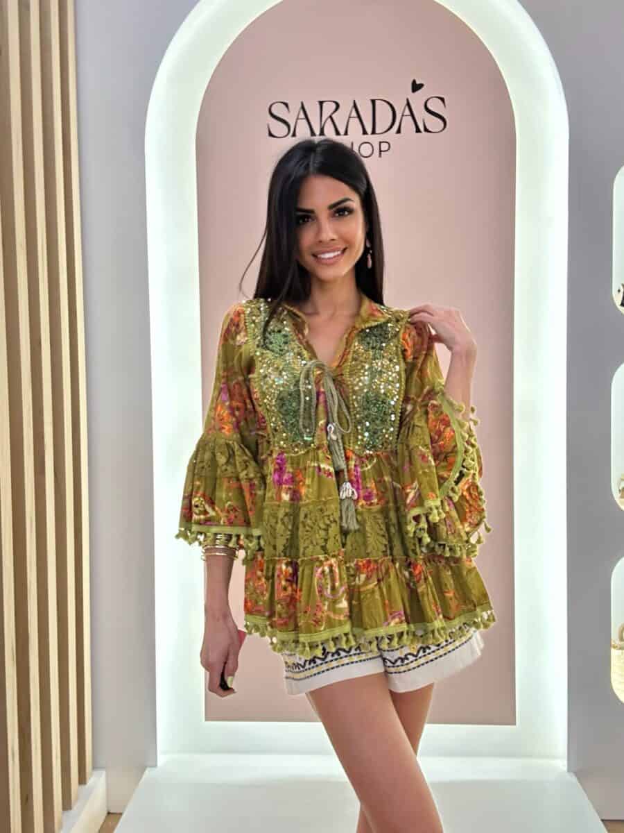 Blusa India Oliva - Imagen 4