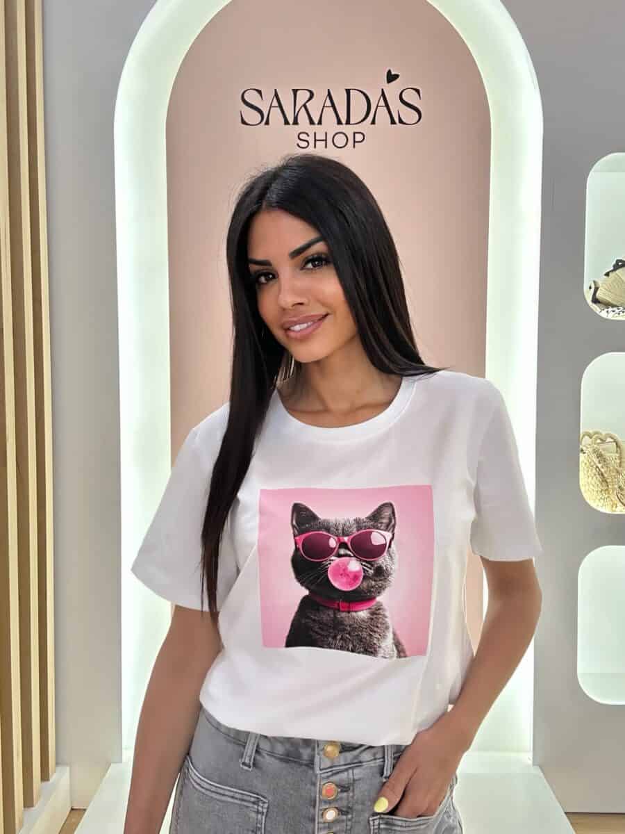 Camiseta Algodón Gato - Imagen 2