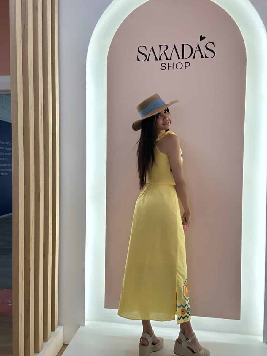 Conjunto Bordado Palmera Amarillo - Imagen 2