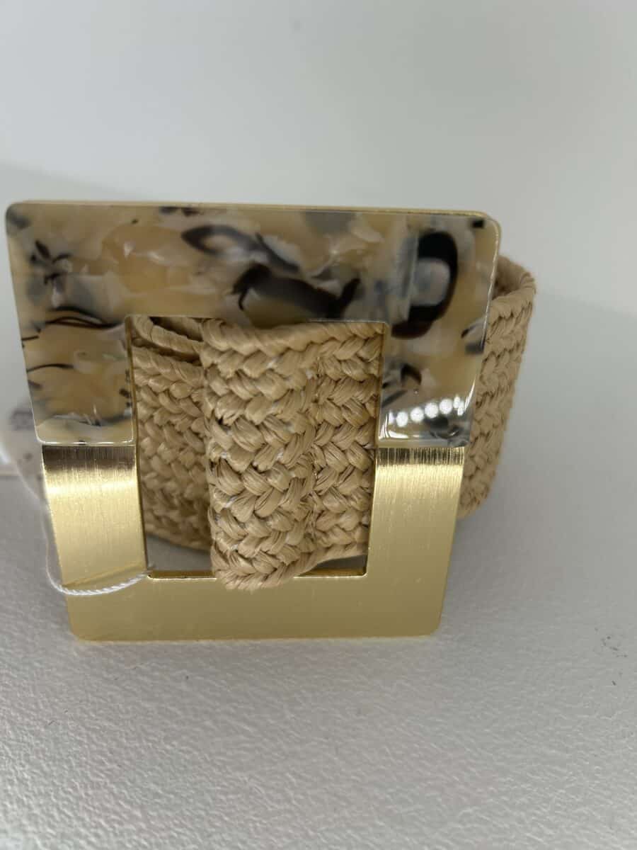 Cinturón Rafia Camel