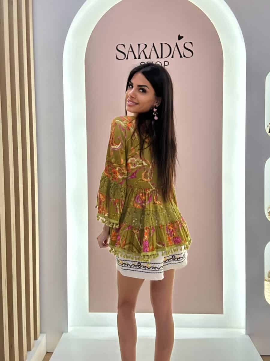 Blusa India Oliva - Imagen 3