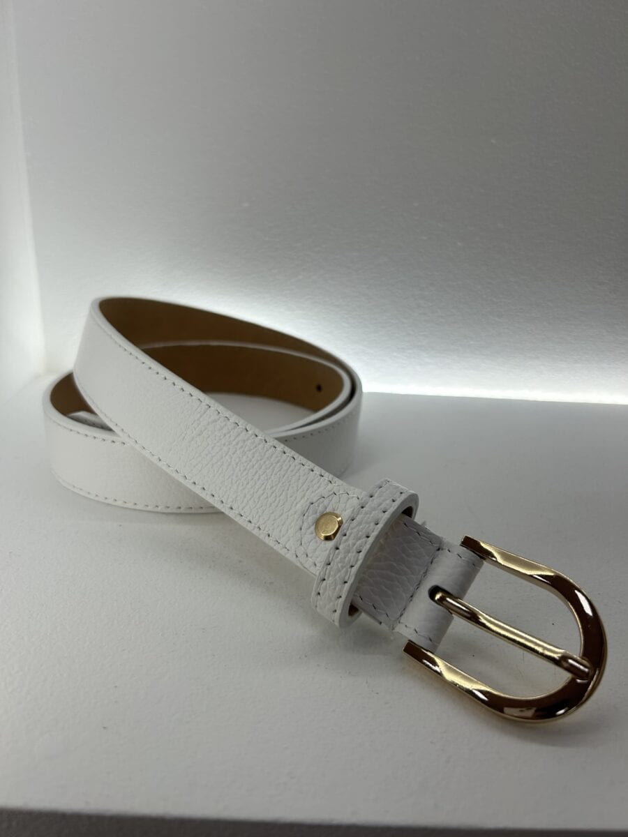 Cinturón Piel Blanco