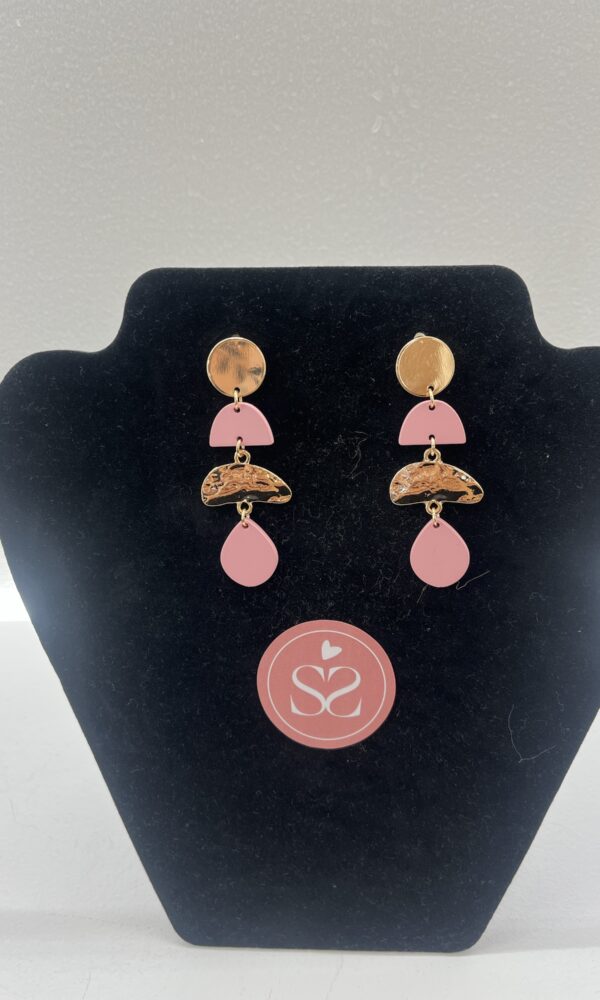 Pendiente Colgante Rosa