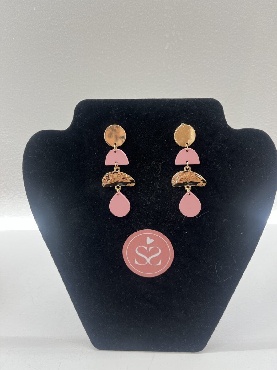 Pendiente Colgante Rosa