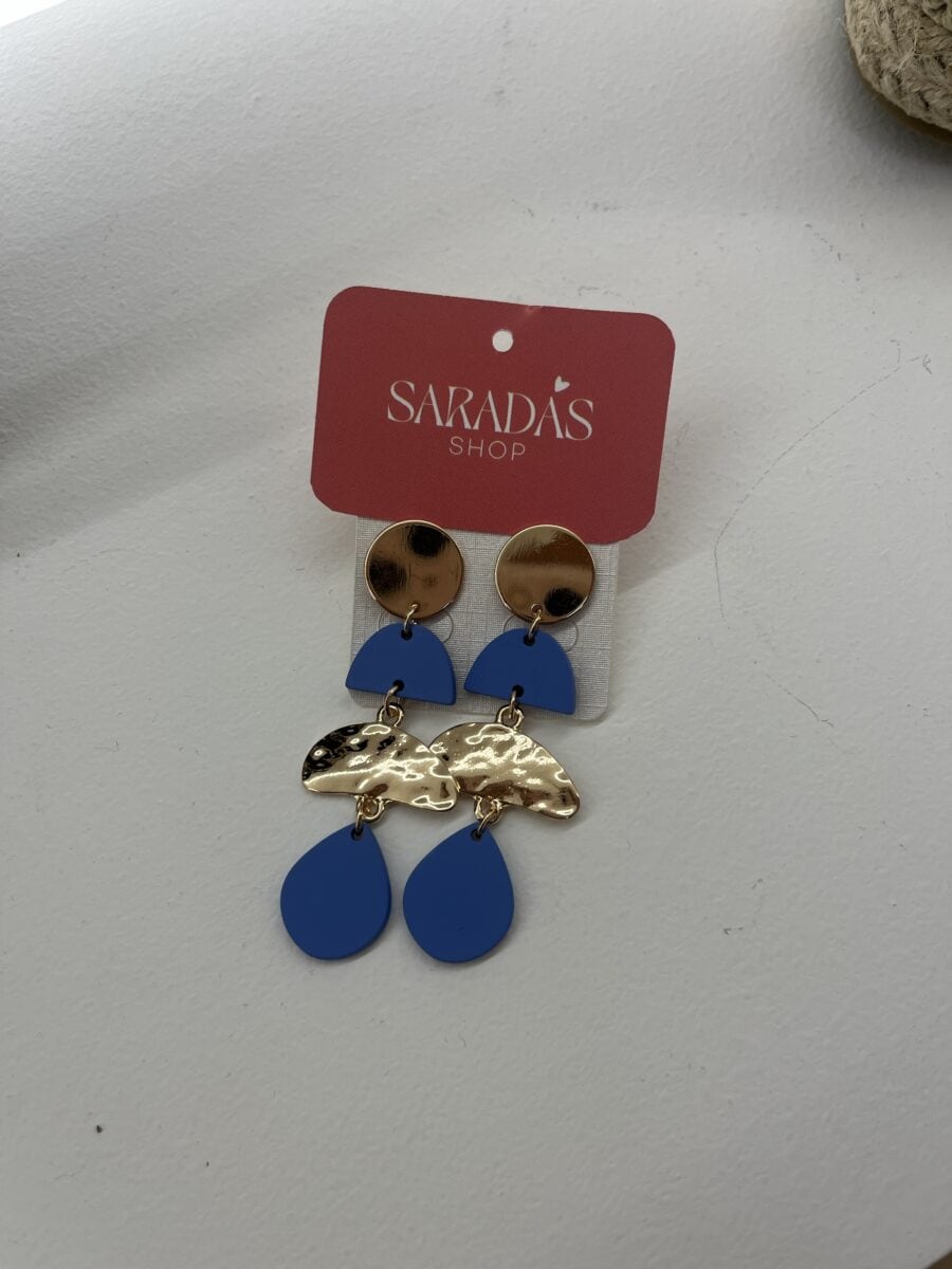 Pendiente Colgante Azul