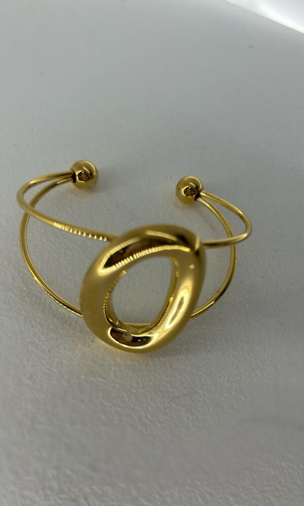 Brazalete Mix Acero Dorado