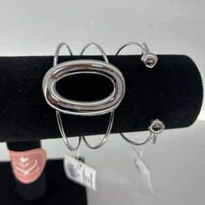 Brazalete Mix Acero Plateado - Imagen 2