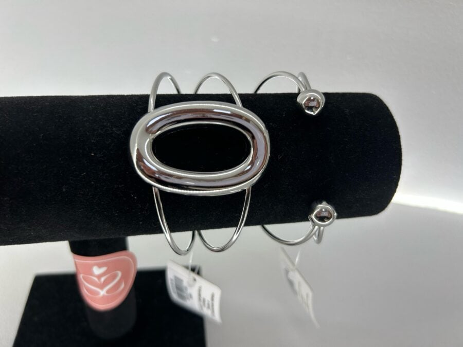 Brazalete Mix Acero Plateado - Imagen 2