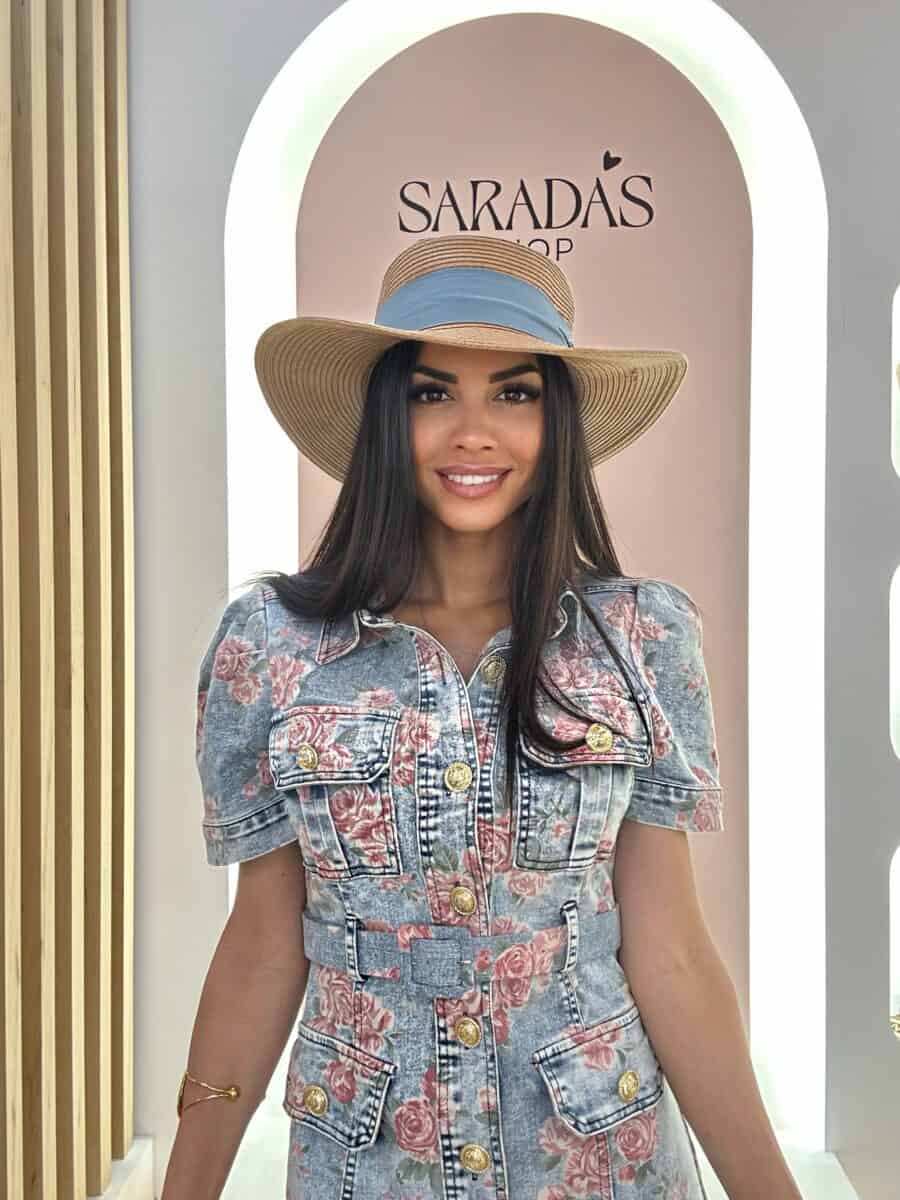 Vestido Denim Flores - Imagen 4