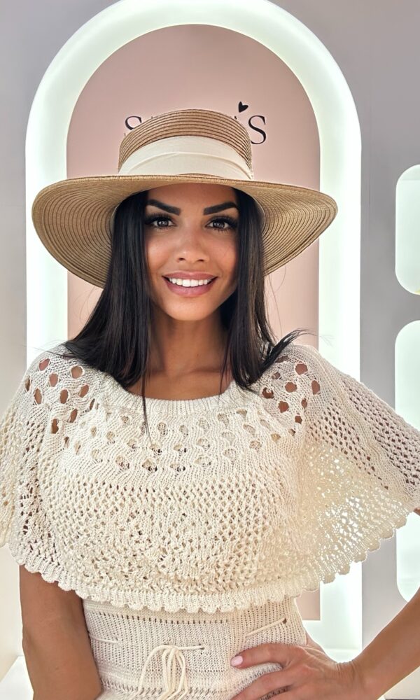 Vestido Crochet Crema
