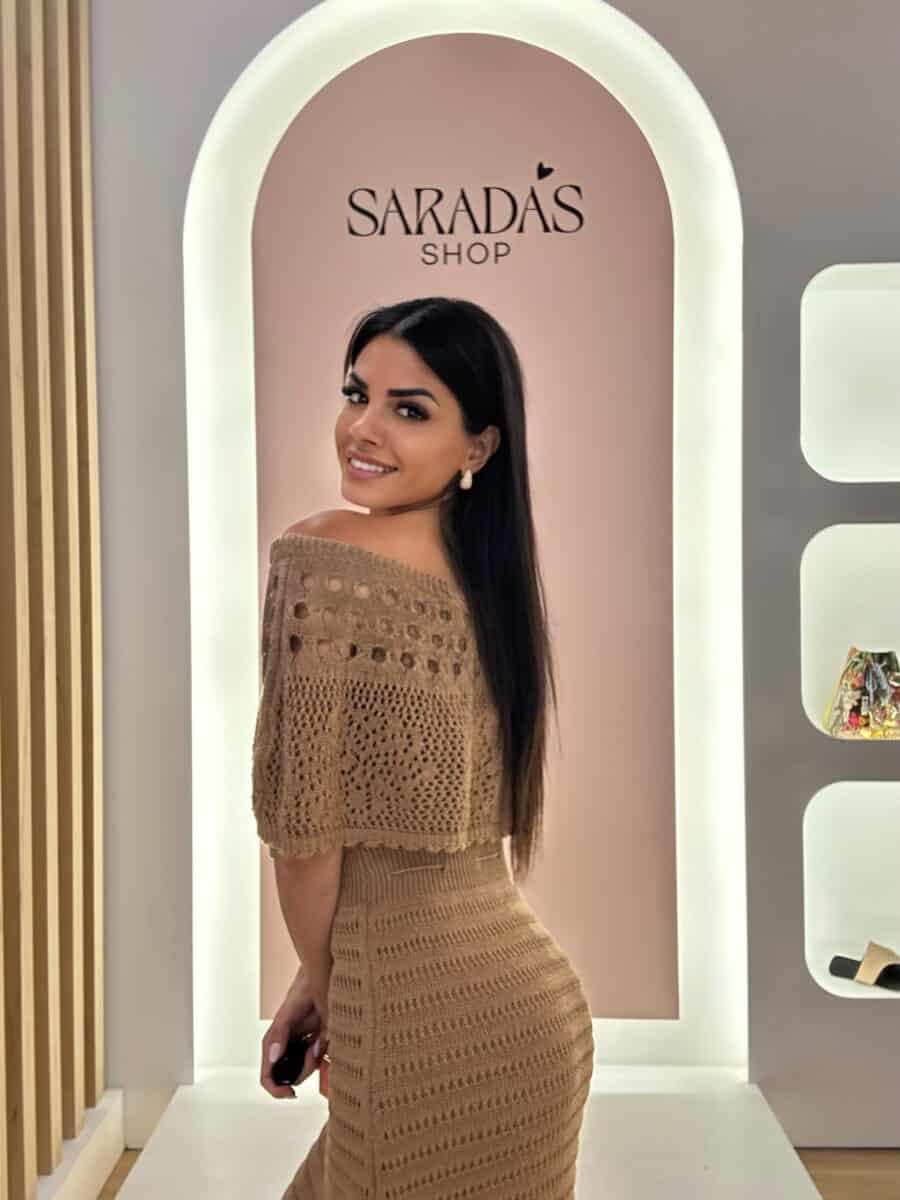 Vestido Crochet Camel - Imagen 2
