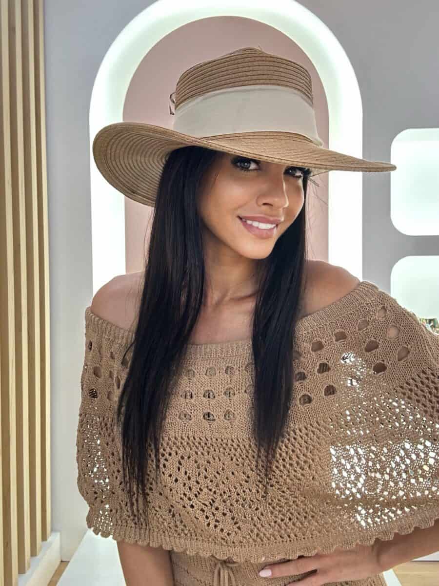Vestido Crochet Camel - Imagen 3