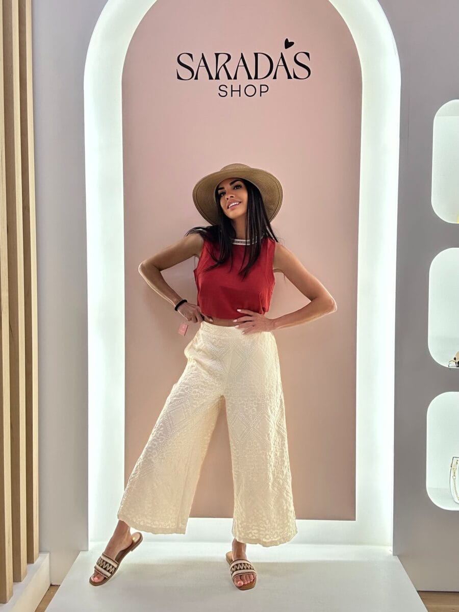 Pantalón Bordado Crema - Imagen 4