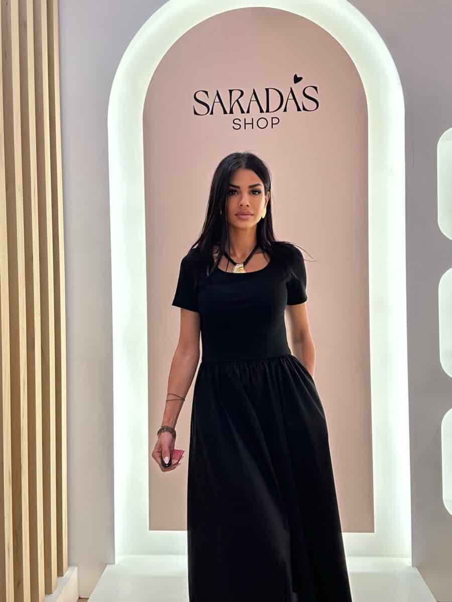 Vestido Combinado Negro - Imagen 2