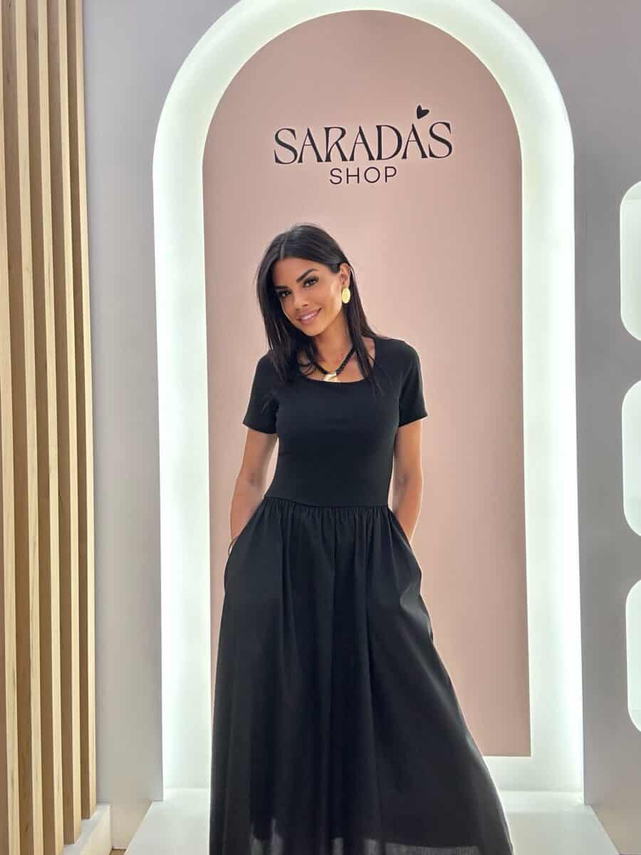 Vestido Combinado Negro - Imagen 4
