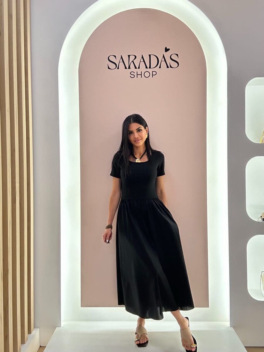 Vestido Combinado Negro - Imagen 6