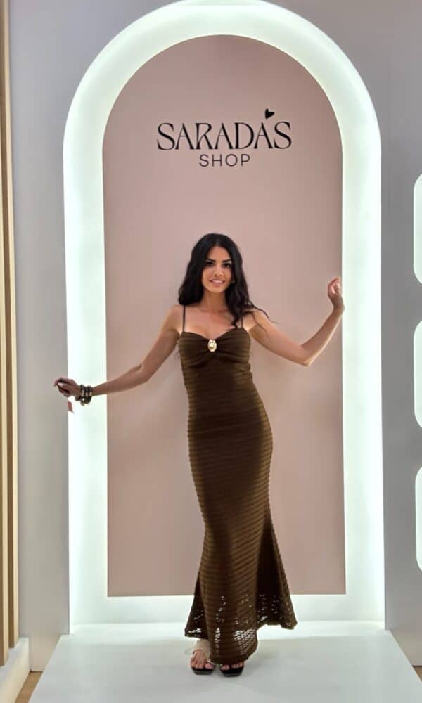Vestido Ganchillo Chocolate