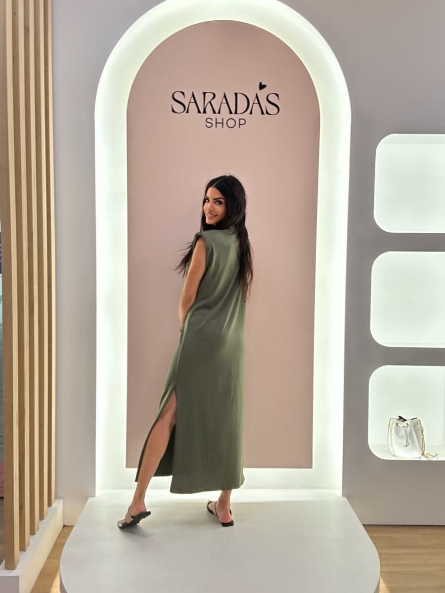 Vestido Algodón Verde - Imagen 4
