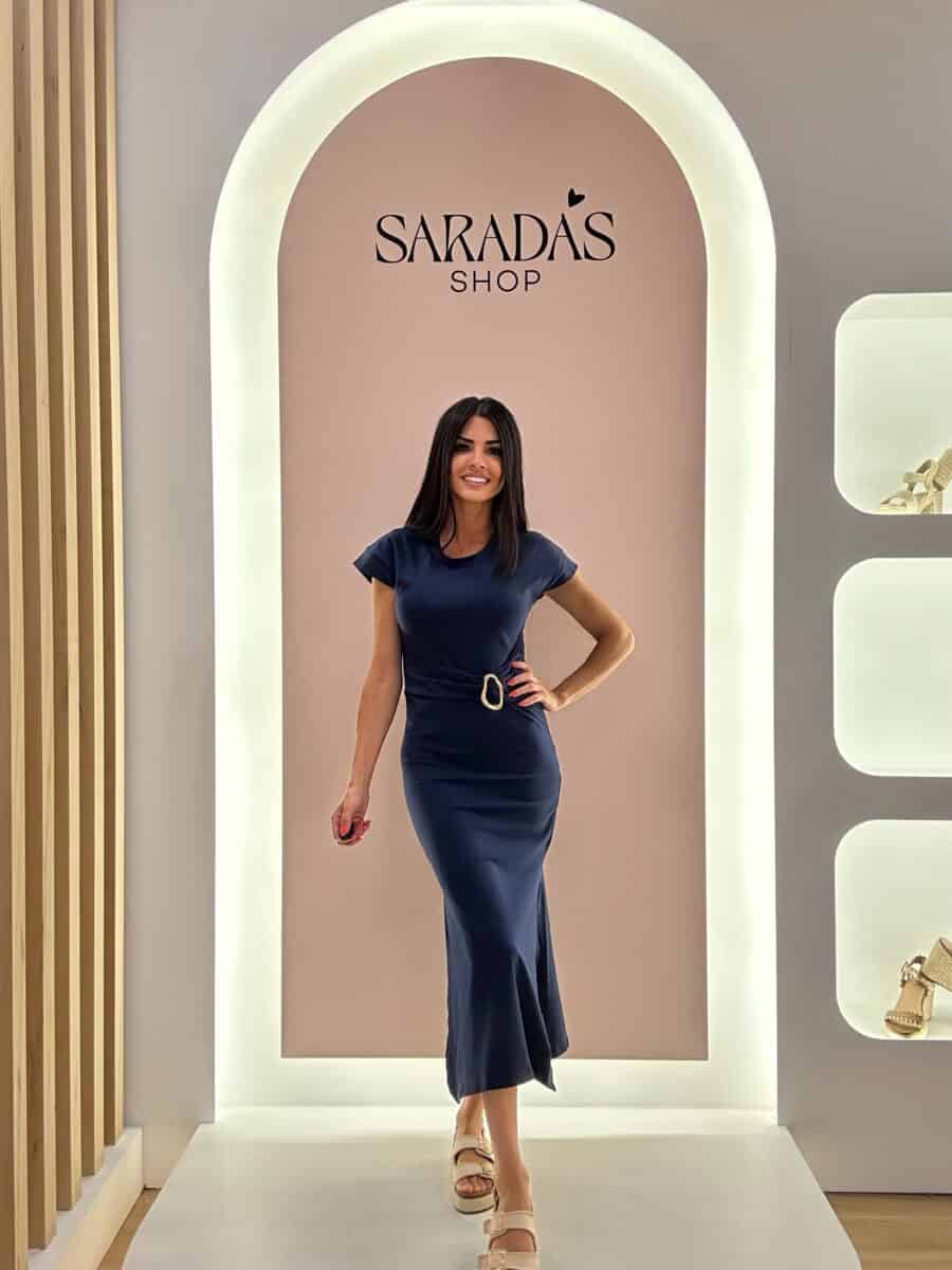 Vestido Algodón Azul - Imagen 4