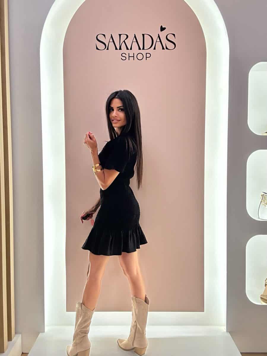 Vestido Camisero Fruncido - Imagen 3