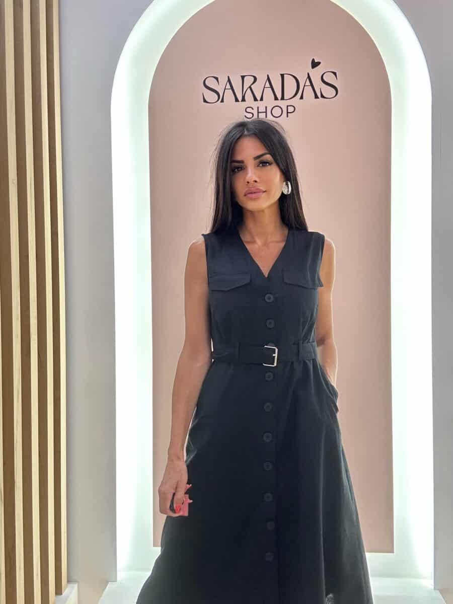 Vestido Camisero Negro - Imagen 5
