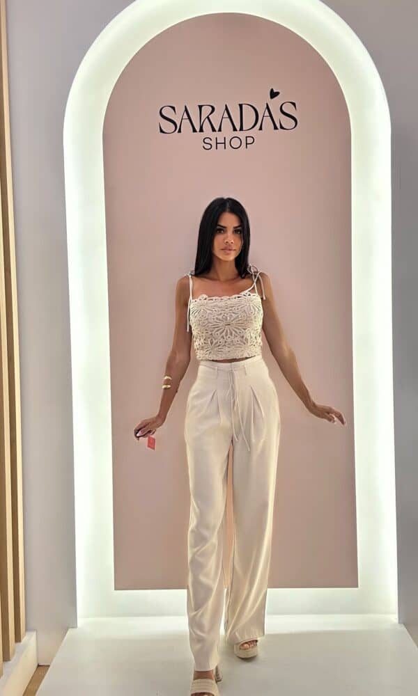 Pantalón Rayon Beige