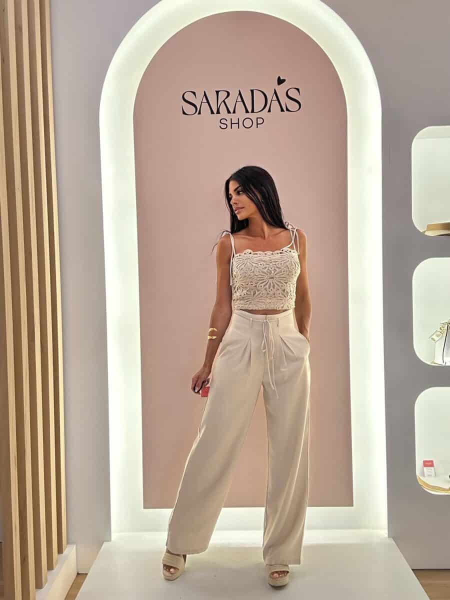 Pantalón Rayon Beige - Imagen 2