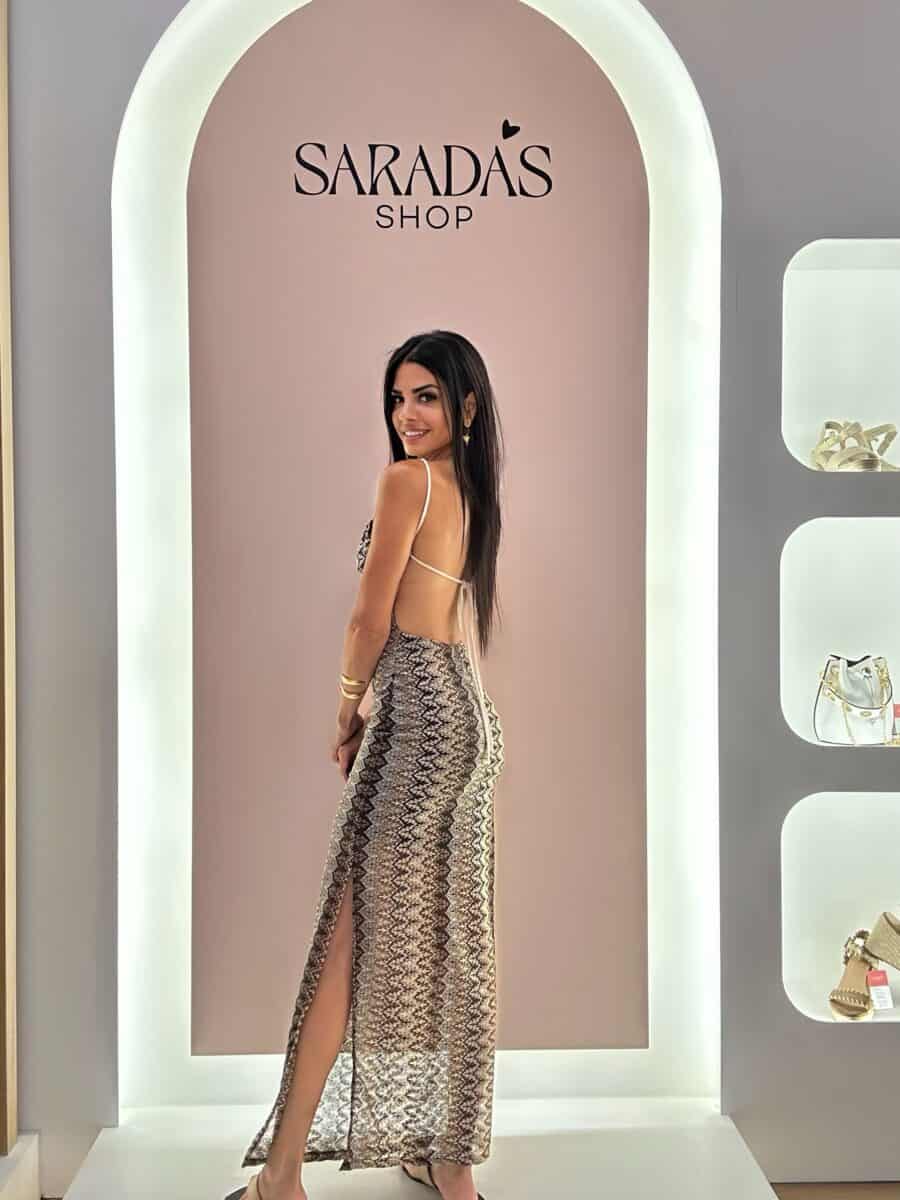 Vestido Crochet Estampado - Imagen 3