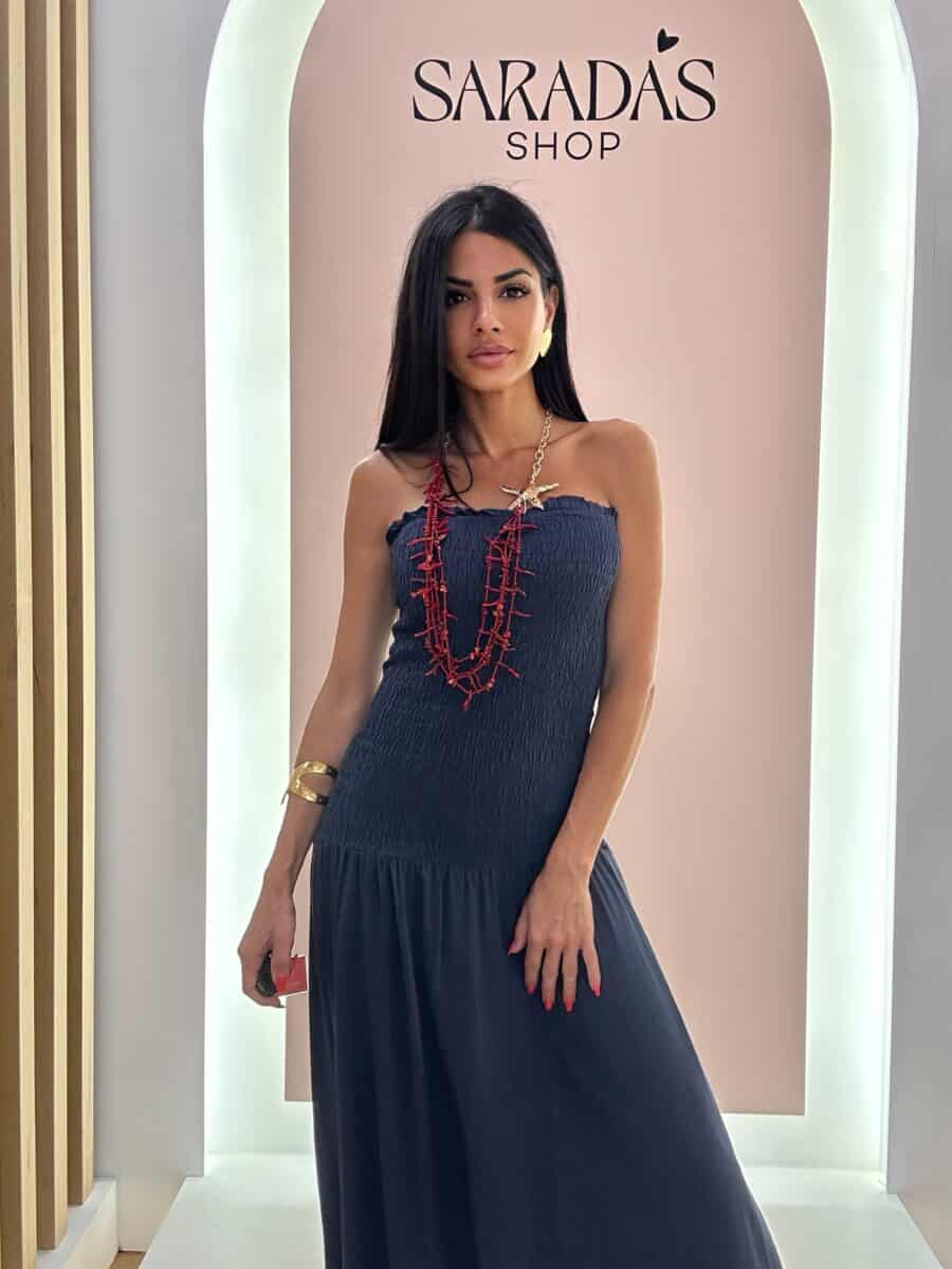 Vestido Viscosa Marino - Imagen 3