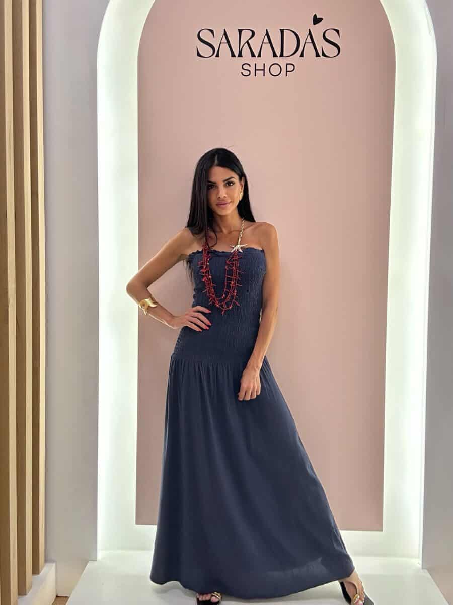 Vestido Viscosa Marino