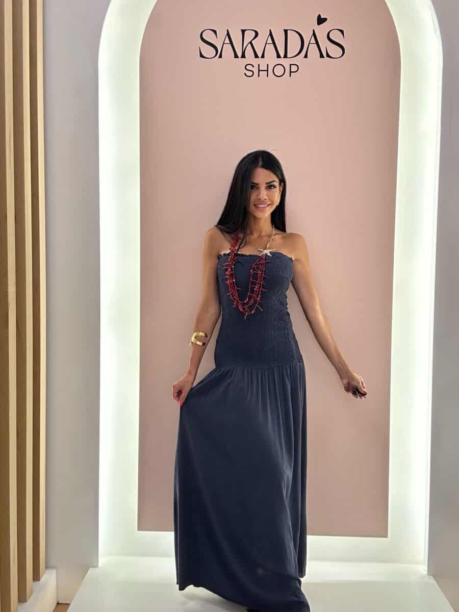 Vestido Viscosa Marino - Imagen 4