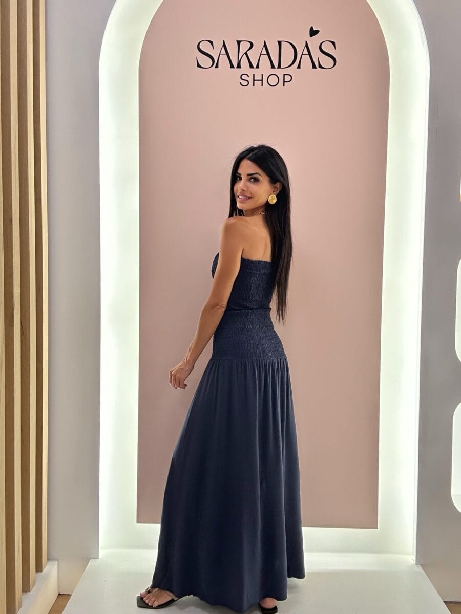 Vestido Viscosa Marino - Imagen 5