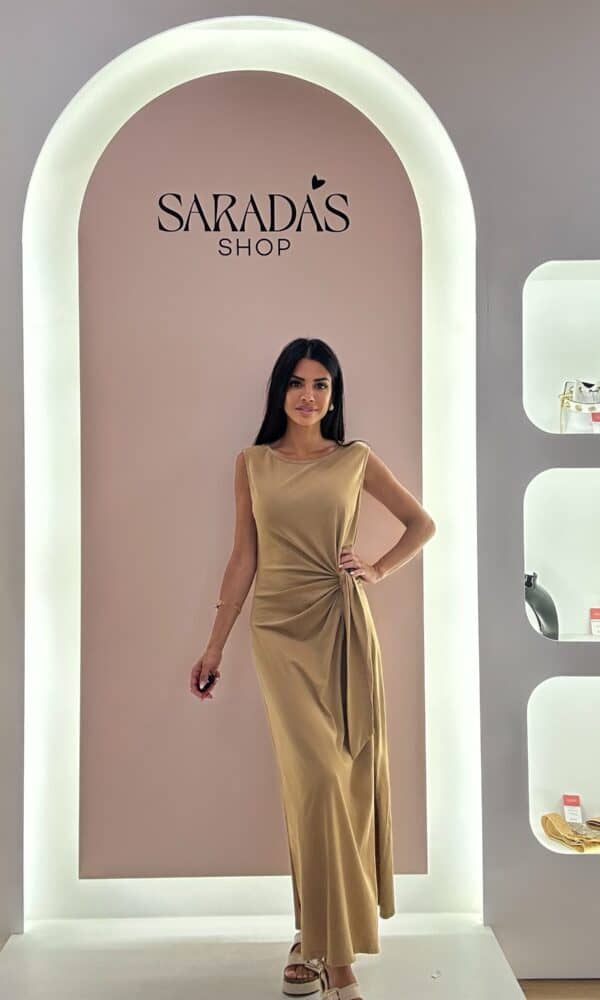Vestido Algodón Camel