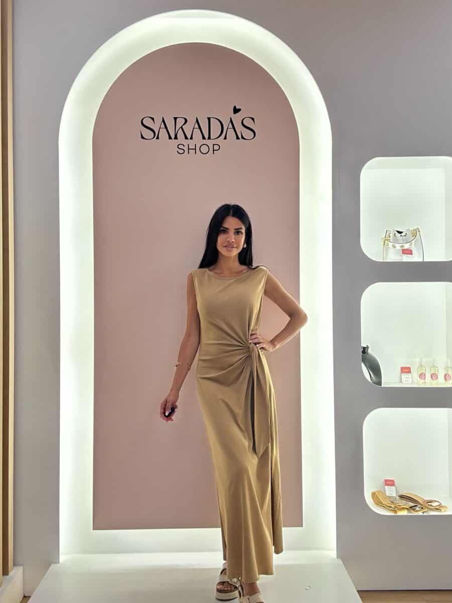 Vestido Algodón Camel