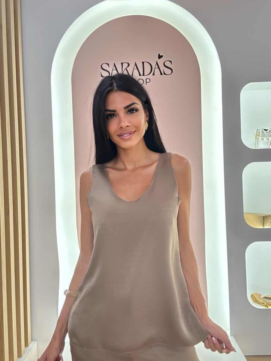 Top Satinado Topo