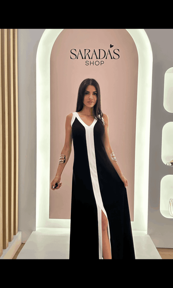 Vestido Blanco y Negro