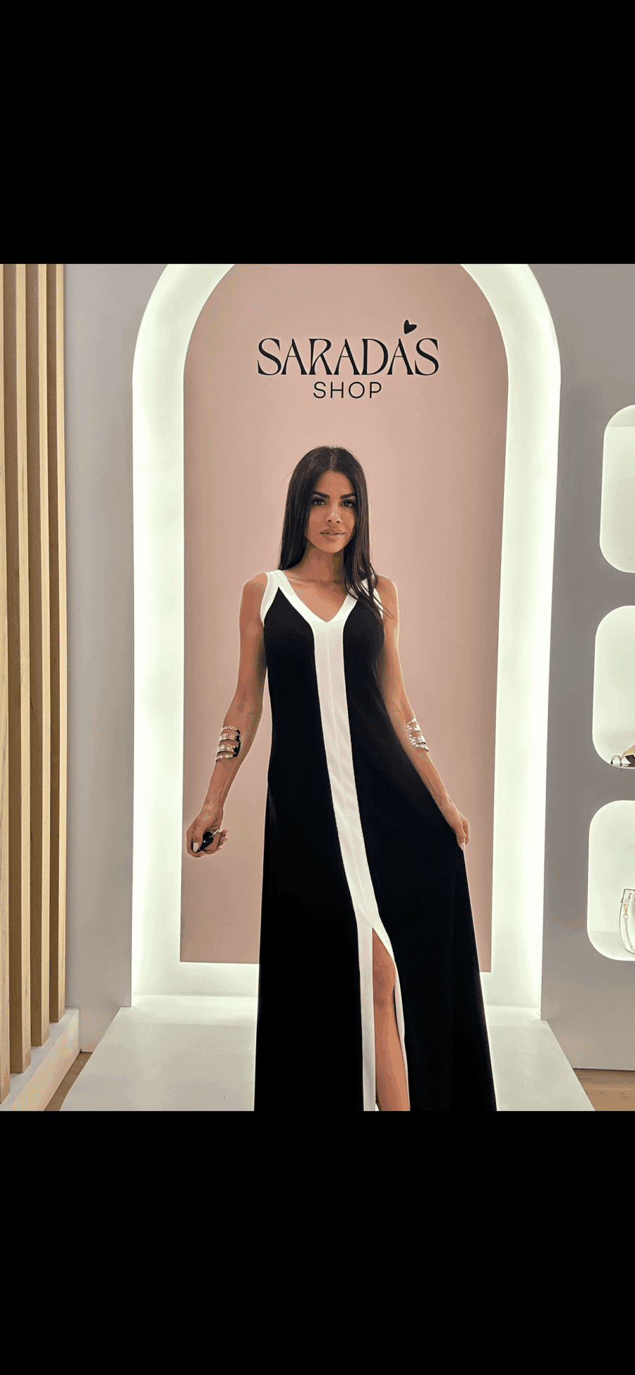 Vestido Blanco y Negro