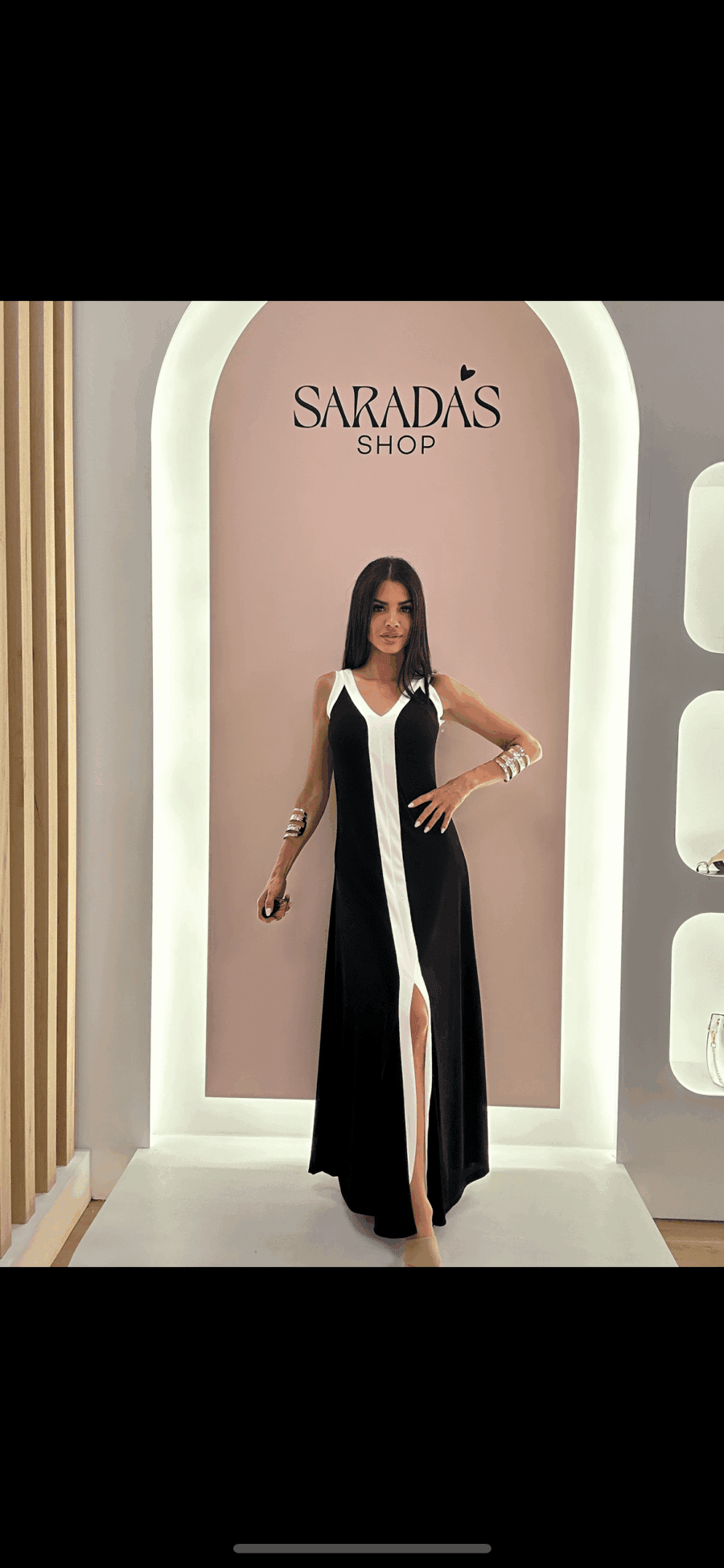Vestido Blanco y Negro - Imagen 3